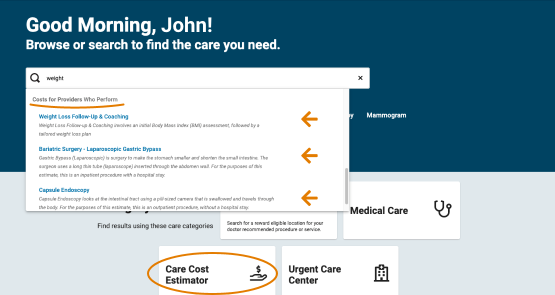 Care Cost Estimator Estimate medical care costs in advance Blue Cross MN