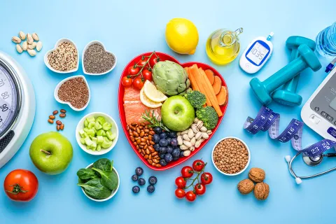 Heart healthy food choices.