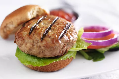 Barbecue turkey burger