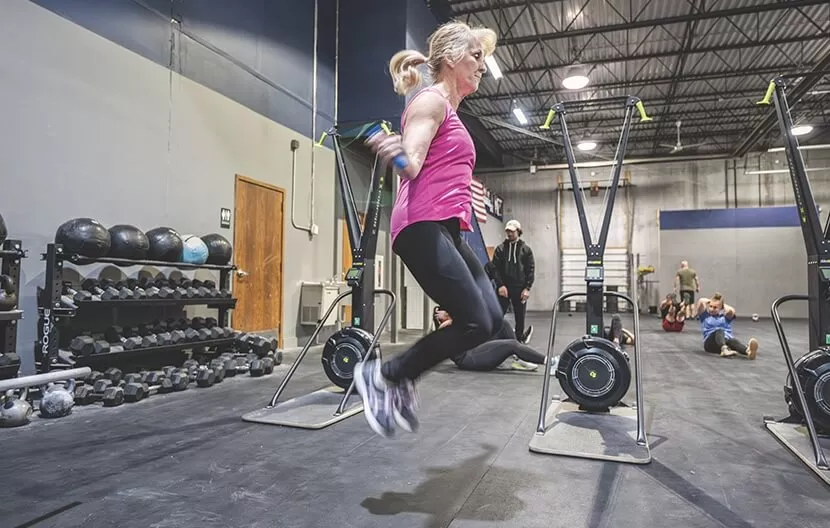 Patty Buckley practicing CrossFit.