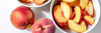 Peaches and ice cream
