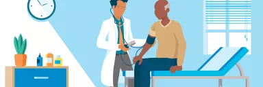 Doctor patient exam.