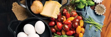 ingredients to make a breakfast wrap.